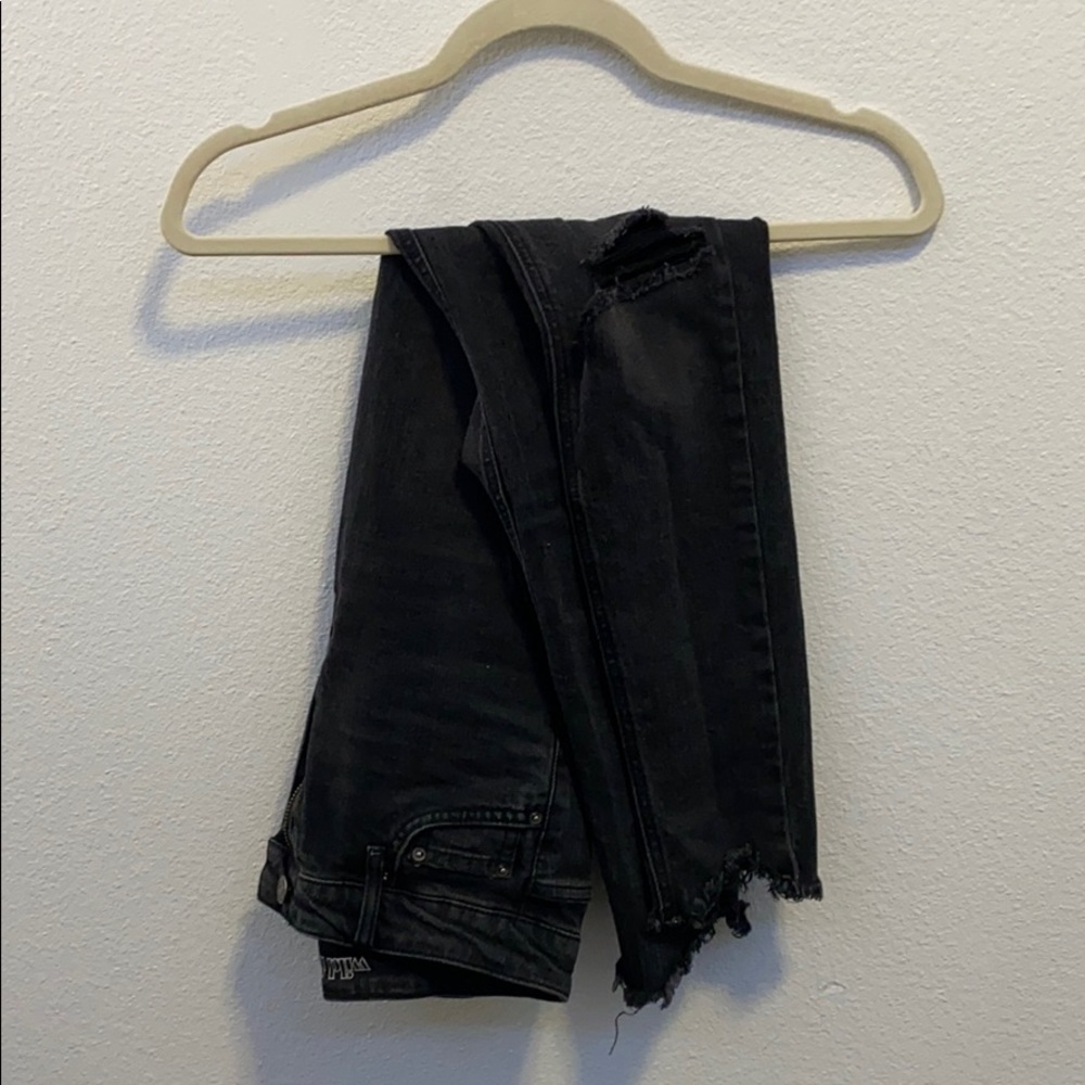 Wild Fable Black High Rise Ripped Jeans Size 0